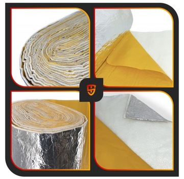 САМОКЛЕЯЩИЙСЯ ТЕРМАЛЬНЫЙ ПОКРЫТИЕ 700°C 25см x 100см Нетканый стекломат