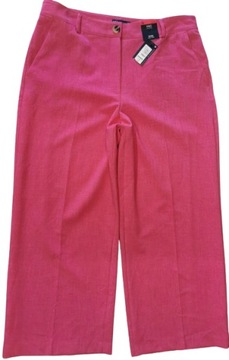 MS spodnie eleganckie różowe szeroka nogawka 46