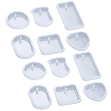 Silicone Mold Keychain Resin Letter Molds 12 Pcs