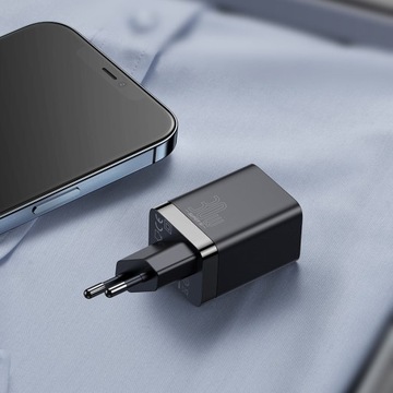 БЫСТРОЕ СЕТЕВОЕ ЗАРЯДНОЕ УСТРОЙСТВО BASEUS USB/USB-C 30ВТ 3А УНИВЕРСАЛЬНОЕ ДЛЯ ТЕЛЕФОНА