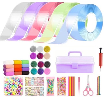 ZESTAW DO ROBIENIA TAŚMA NANO PUSZCZAĆ BAŃKI DIY Blow Bubble Dwustronna 3x