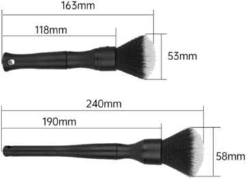 Набор из 2 щёток для чистки автомобиля, салона, деталей, дефлекторов.