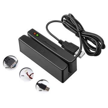 SZiTW Reader MSR98 USB Credit Card Reader 3 All Tracks Hi/Lo Data Collector