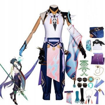 Genshin Impact Xiao Cosplay Kostium HALLOWEEN