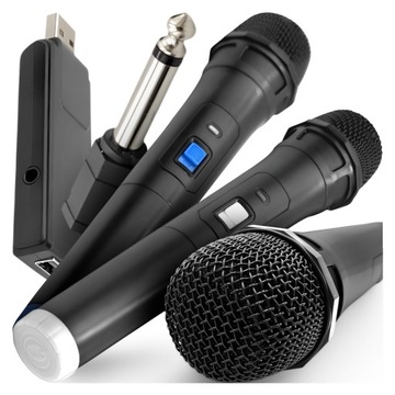 MIKROFON BEZPRZEWODOWY DYNAMICZNY WOKALNY ESTRADOWY KARAOKE DO GŁOSNIKÓW