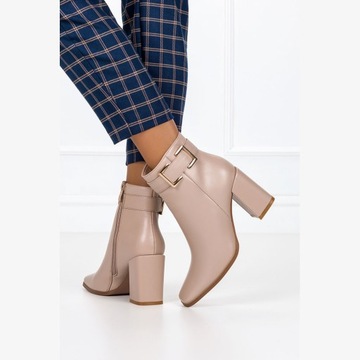 МОДНЫЕ ЖЕНСКИЕ БОТИНКИ НА ВЫСОКОМ КАБЛУКЕ, ЭЛЕГАНТНАЯ ОБУВЬ 41 размер.