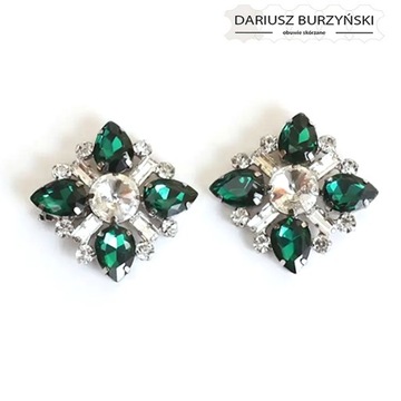 ИЗУМРУДНЫЙ ДЕКОР для обуви ДЛЯ СУМОК ОБУВИ БРОШЬ ЗАЖИМ