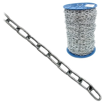 Хозяйственная цепочка D1 DIN 5685A рулон 2мм 100м.