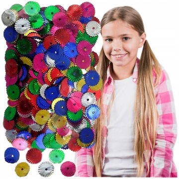 OZDOBNE CEKINY DEKORACYJNE KONFETTI KOLOROWE KWIAT