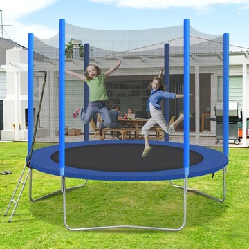 Trampolina dla dzieci 308 cm Trampolina ogrodowa do użytku wewnątrz i na zewnątrz z siatką zabezpieczającą