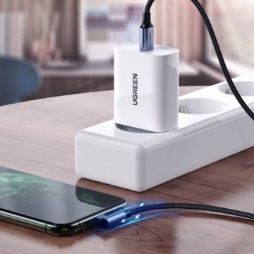 UGREEN US305 LIGHTNING TO USB-C 2.0 CABLE ANGLED