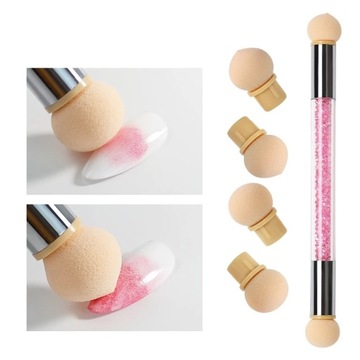 ДВУСТОРОННЯЯ КИСТОЧКА-АППЛИКАТОР ШТАМП ГУБКА ДЛЯ ОМБРЕ