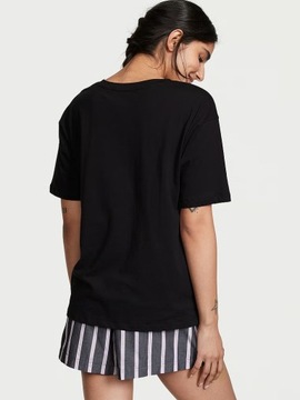 Piżama krótka bawełniana Victoria's Secret t-shirt i szorty L