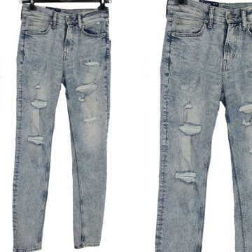 ac1 H&M Męskie Spodnie Jeans Skinny Dziury S