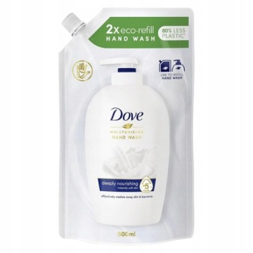 DOVE HAND WASH LIQUID HAND SOAP REFILL MIX SET 4x 500ML = 2L