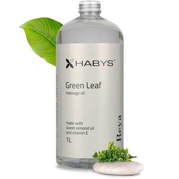 OLEJEK DO MASAŻU REYA GREEN LEAF 1000 ML WITAMINA E UJĘDRNIA NAWILŻA HABYS