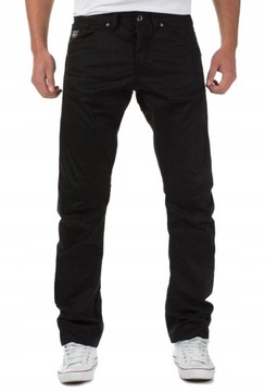 Jack Jones Męskie Czarne Spodnie Anti Fit Twisted Jeansy 28/30