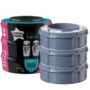 TOMMEE TIPPEE Wkłady do pojemników na pieluszki - 3 sztuki