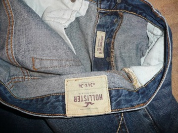 Spodnie dżinsy HOLLISTER W34/L34=46/116cm jeansy