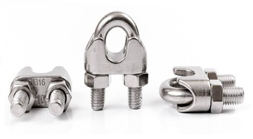 Zacisk linowy kabłąkowy 10 mm NIERDZEWNY Typ U A4