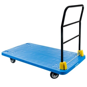 Складская транспортная тележка с платформой 500 кг, складная платформа 129x70 см.