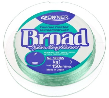 Żyłka spinningowa Owner Broad Green 150m 0,18mm