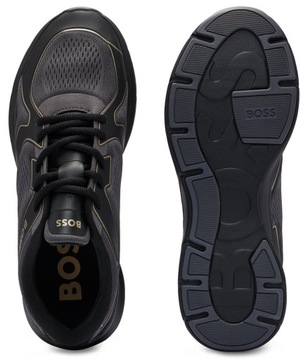 Trampki Buty półbuty męskie sportowe HUGO BOSS czarne sneakersy r. 45 30cm