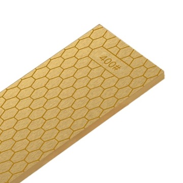 Diamentowy kamień do ostrzenia o ziarnistości 400, płyta do ostrzenia noży o strukturze plastra miodu. Zmęczona