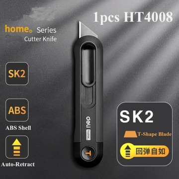 Выдвижное отщелкивающееся лезвие Deli шириной 18 мм и шириной 9 мм