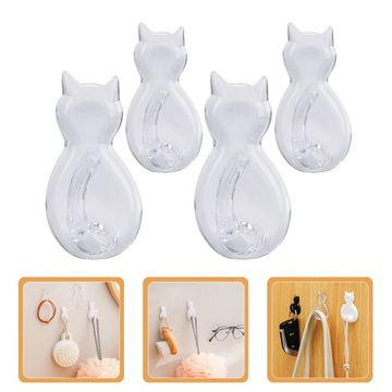 Крючок для кошачьего хвоста, вешалки, брелок, липкий настенный крючок