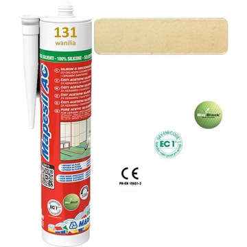Silikon sanitarny MAPESIL AC 310ml - kolor 131 wanilia