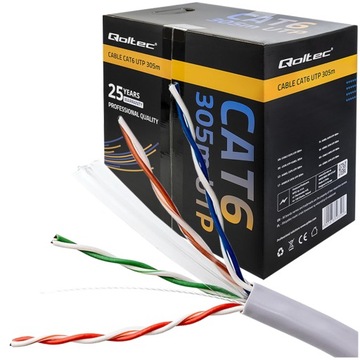 SKRĘTKA DRUT CCA KABEL SIECIOWY LAN UTP CAT6 305m