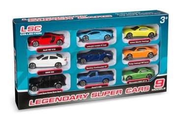 Resoraki Metalowe, licencjonowane 9 szt. SuperCar