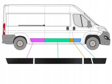 DUCATO BOXER JUMPER LIŠTA BOČNÍ PRAVÉ ČERNÉ