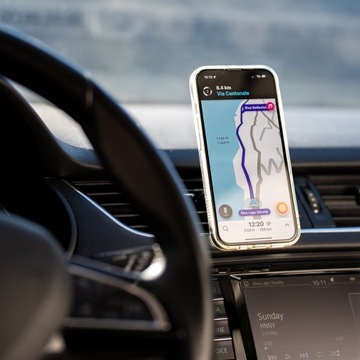 Магнитный держатель для телефона в машину с клетчатым узором