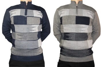 SWETER MĘSKI WKŁADANY PRZEZ GŁOWĘ ZAWSZE MODNY i WYGODNY ROZMIAR XXL
