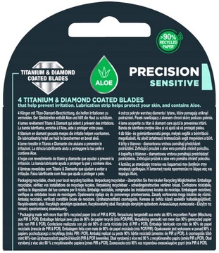 WILKINSON Quattro Essential Sensitive 4 прецизионные сменные стержни для ножей x4 шт.