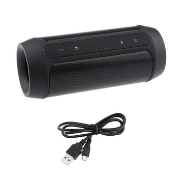 Przenośny głośnik z głośnikiem + kabel USB w kolorze czarnym
