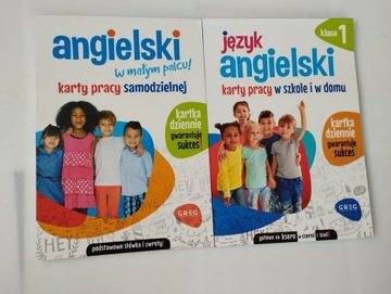 KARTY PRACY x2 Język Angielski kl. 1 + małym palcu