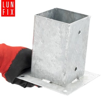 Основание опоры на болтах 120х120мм Анкерный кронштейн для опоры PSP4, оцинкованный, 1 шт.