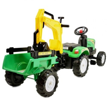ПЕДАЛЬНЫЙ ТРАКТОР С ПРИЦЕПОМ И ЭКСКАВАТОРОМ/ TR3007