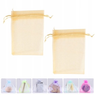 100 szt. Woreczki z organzy 10x15cm przezroczyste