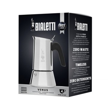 Стальная кофеварка Bialetti Venus 4tz.