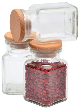 20X SŁOIK z DREWNIANYM korkiem DO PRZYPRAW 150ml słoiki na przyprawy