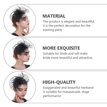 CZAPKI DAMSKIE CZAPKI FASCYNATOR DO WŁOSÓW KORONKA KARNAWAŁOWA