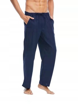 Męskie Spodnie Lniane Na Co Dzień,5XL