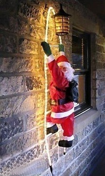 САНТА ПО СВЕТЯЩЕЙСЯ ЛЕСТНИЦЕ ВЗЛАЗЫВАЕТСЯ ПО ЗМЕЕ 100см