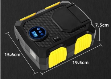 КОМПРЕССОР АВТОМОБИЛЯ ЭЛЕКТРИЧЕСКИЙ КОМПРЕССОР НАСОСА КОЛЕСА 12V ВЕЛ LCD ТУРБО