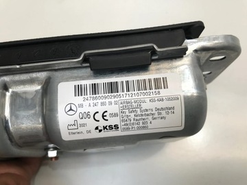 GLA H247 B W247 PODUSZKI POWIETRZNE AIRBAG PRZÓD