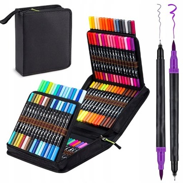 НАБОР ДВУХСТОРОННИХ АКВАРЕЛЬНЫХ МАРКЕТОВ 100 ШТ. + СУМКА